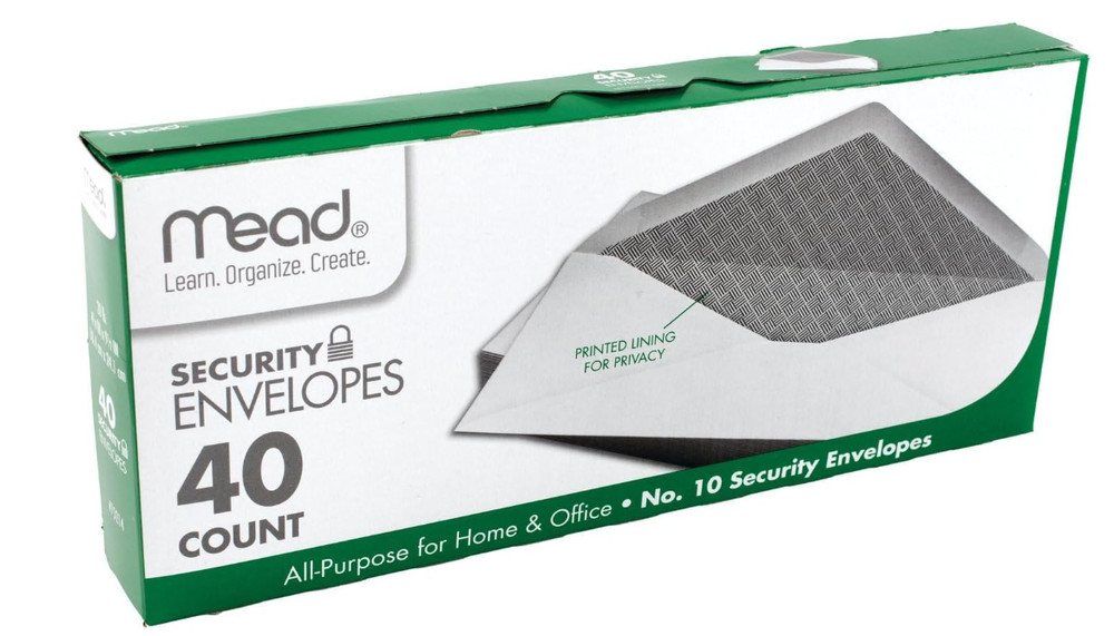 40 Mailing Envelopes, Self Seal Letter Size, Number #10 White Windowless Securi