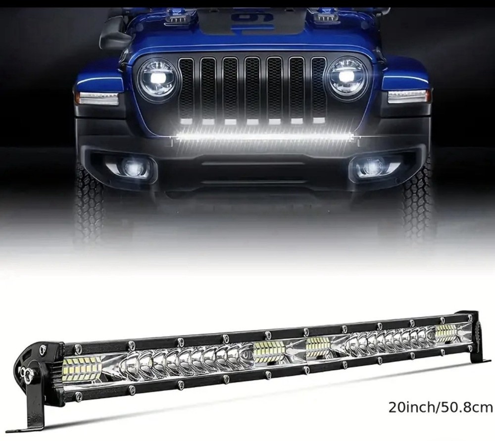 20 inch led light bar slim White