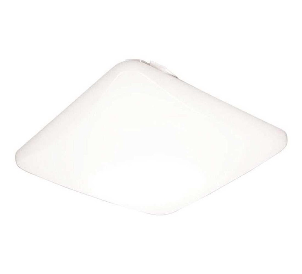 14 in. Square Low-Profile White Integrated LED Flush Mount