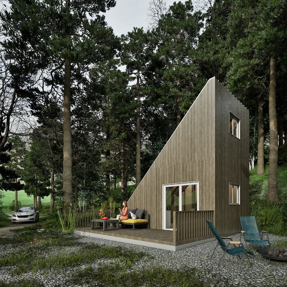Modular Cabin Plan, Changeable & Expandable, 12’x20’ Tiny House, Free Shipping