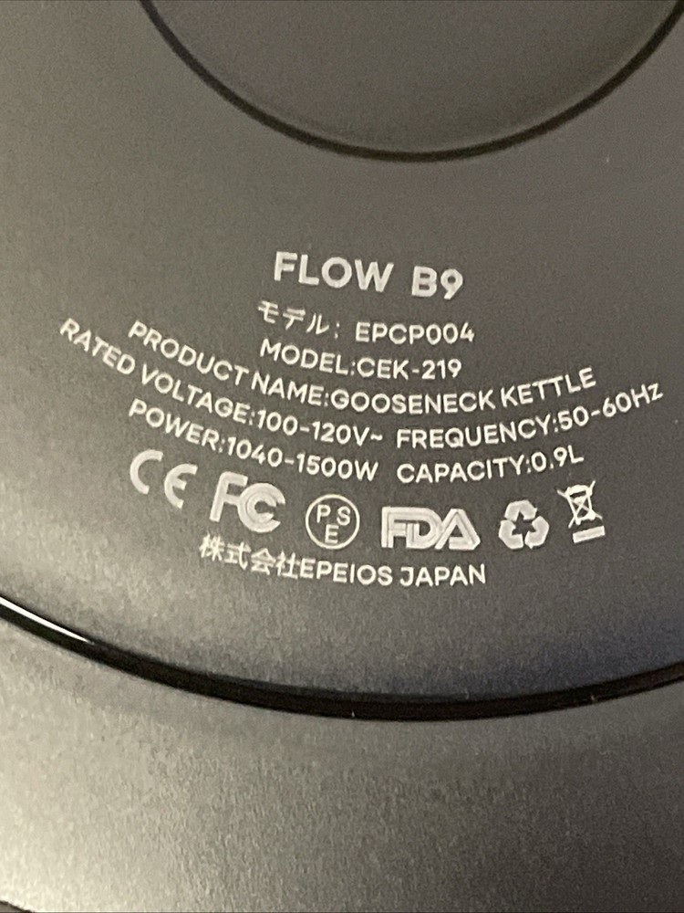 Cocinare FLOW B9 Gooseneck Electric Kettle, Precise Temperature Control OPEN BOX