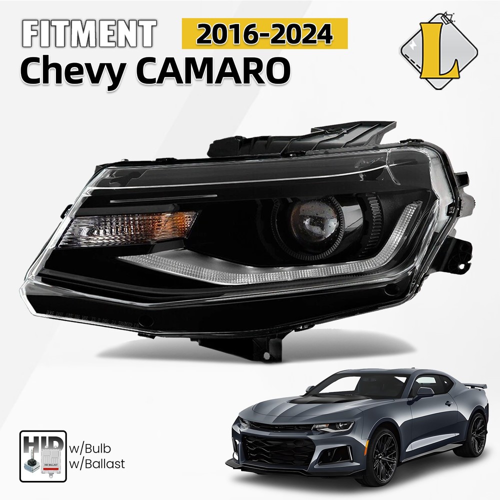 For 2016-2024 Chevy Camaro HID/Xenon Headlight w/ Bulb Ballast Left Driver Side