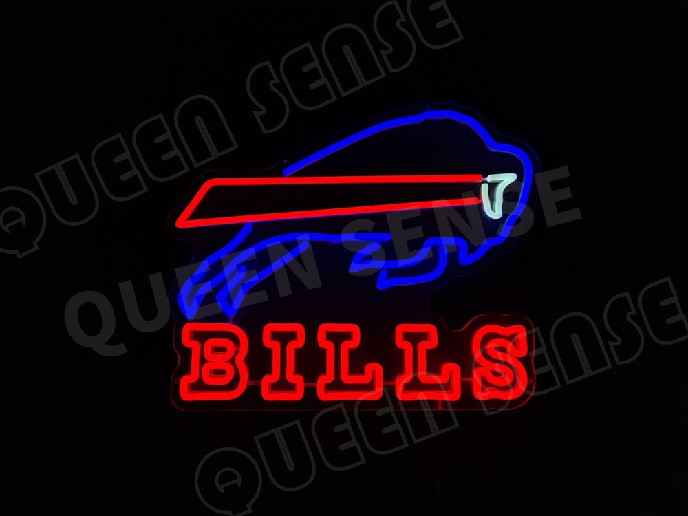 Buffalo Bills LED Neon Sign With Dimmer USB Powered Adjustable Light