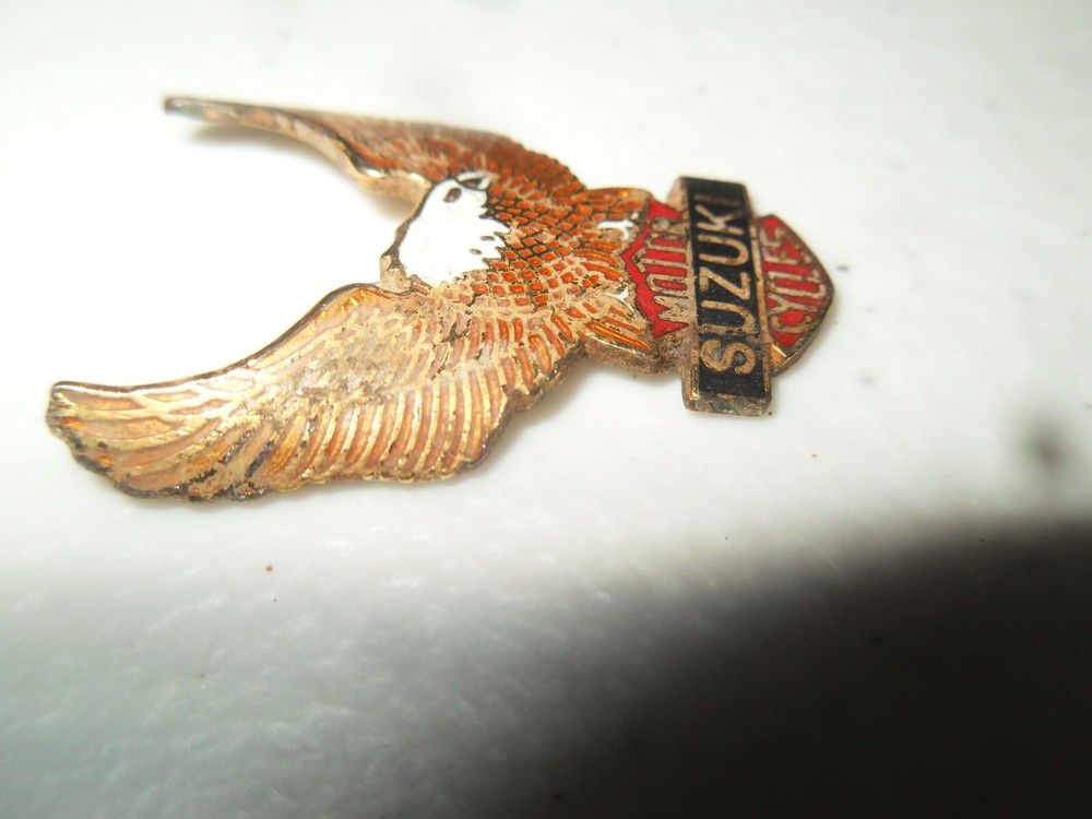 Vintage Suzuki Motorcycle Badge with Eagle