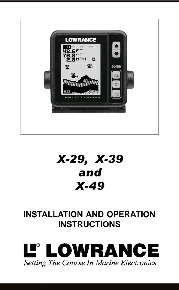 Lowrance fish finder depth finder x49
