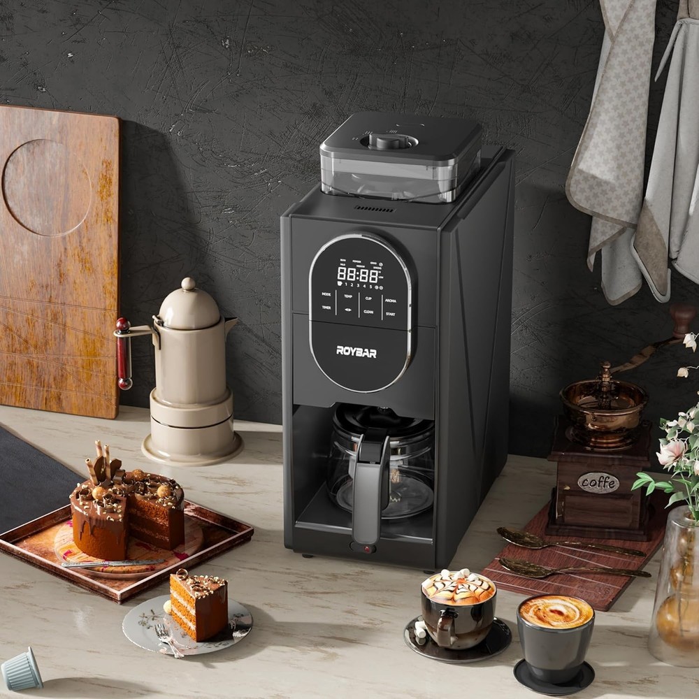 Programmable Coffee Maker with Built-In Grinder – Hot & Cold Brew Coffee Machine