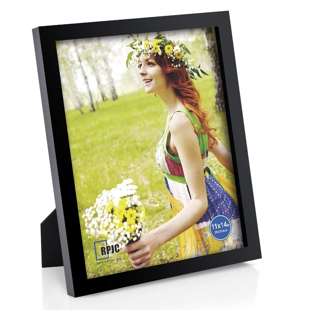 11x14 Picture Frame - Solid Wood with High Definition Glass Display