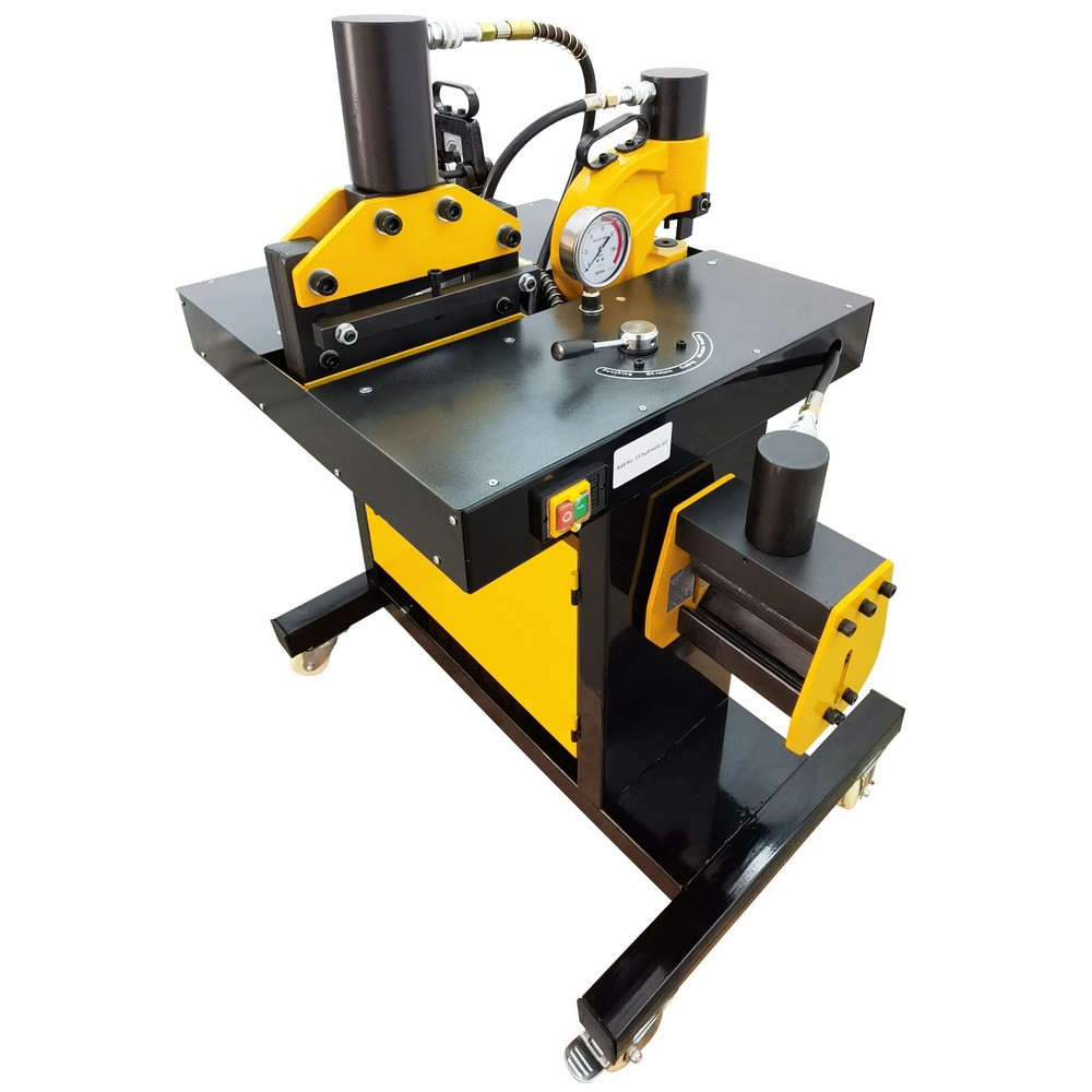 4 in 1 Electric Hydraulic Busbar Processor Bus Processing Machine 110V 0°-90°