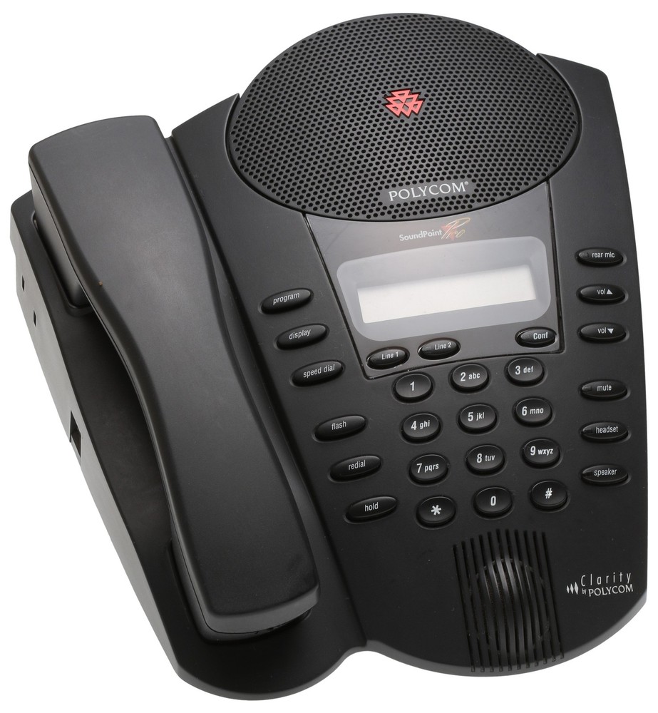 Polycom Soundpoint Pro 2-Line Premium LCD Office Speakerphone w/Headset Jack