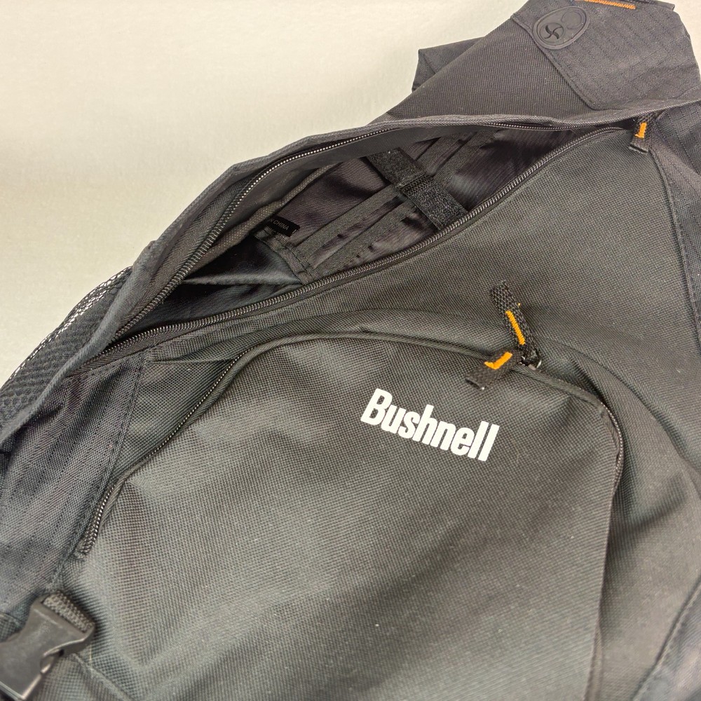 EUC Bushnell Black Canvas Shoulder Sling Backpack
