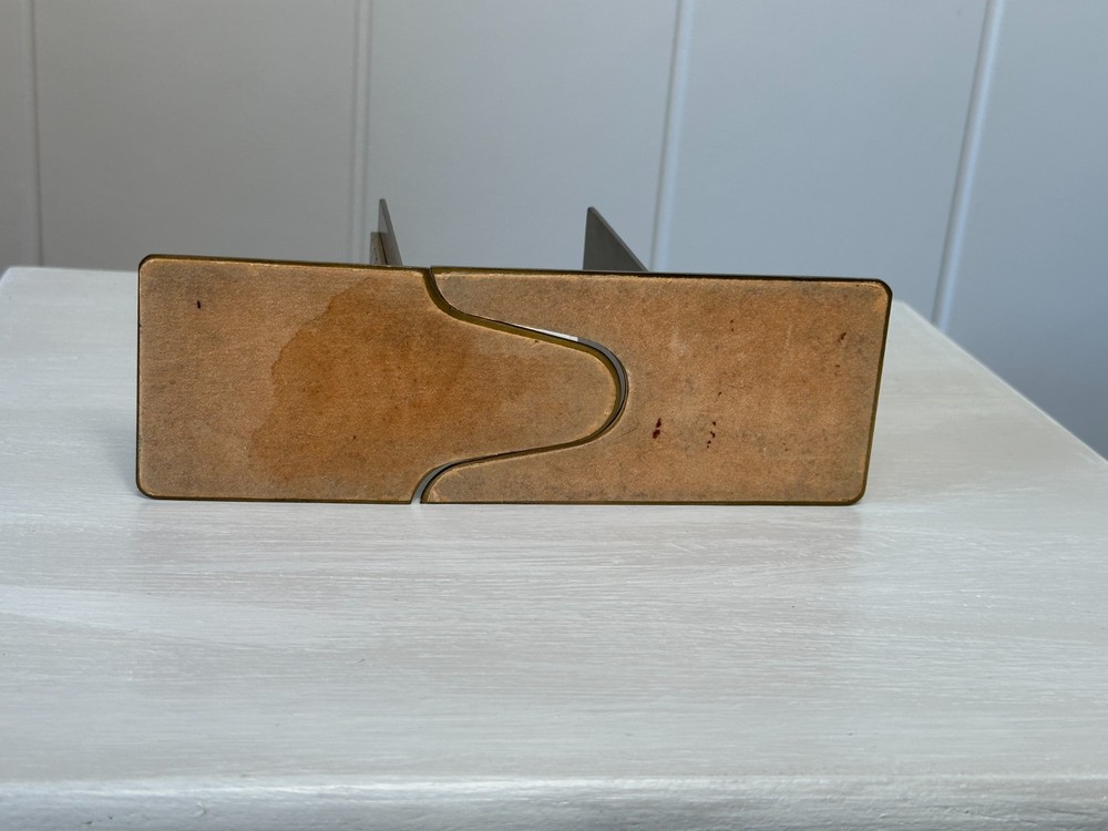 Vintage Bookends~Solid Brass Scroll~Antique~