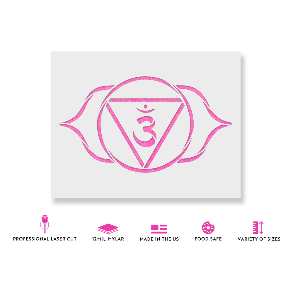 Ajna Third Eye Chakra Stencil
