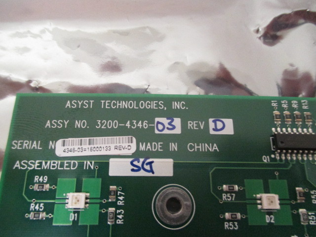 Asyst Technologies 3200-4346-03 TRI-RGB LED Display PCB Assy, 399342