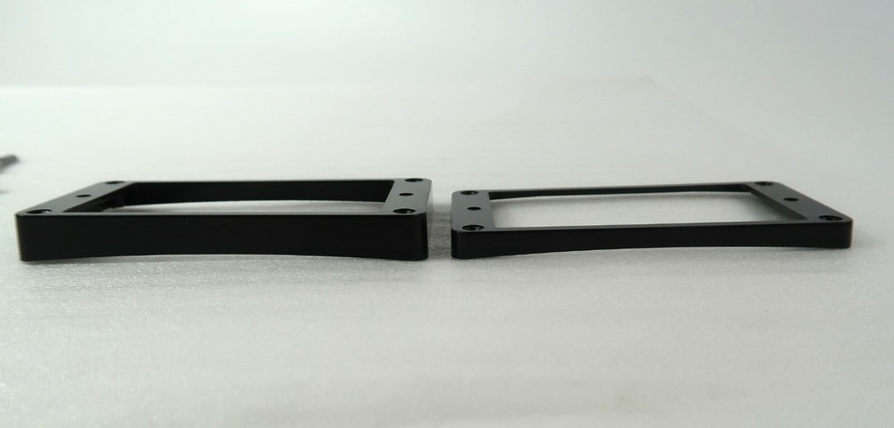 Humbucker Mounting Kit Black 2 for Carved/Arch Top Rings CHROME Hardware
