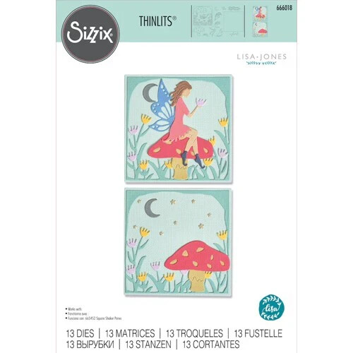 Sizzix "Fairy Scene" by Lisa Jones Thinlits Dies- 666018 MSRP $27