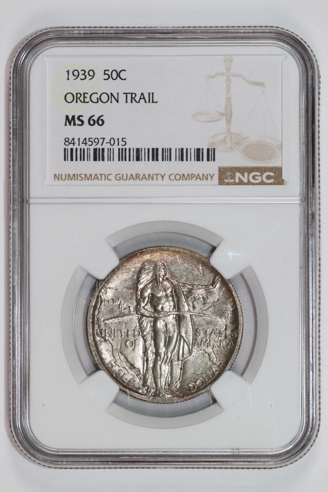 1939 OREGON COMMEMORATIVE HALF DOLLAR NGC MS66 FRESH PQ!