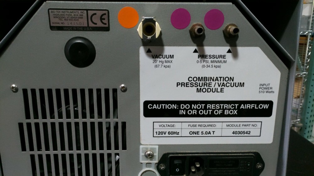 BIO TEK Instruments 4030542 Combination Pressure Vacuum Module