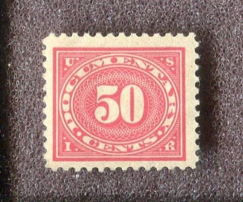 Scott No. R238 - 50c Carmine Rose Documentary     MNH