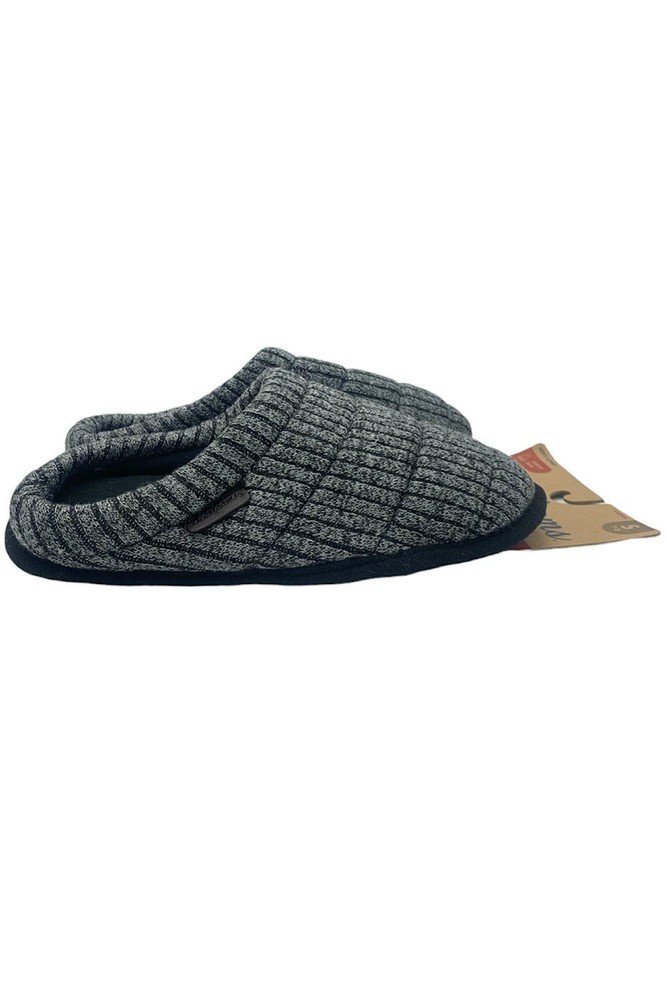 Dearfoams Men's Quilted Slipper Black