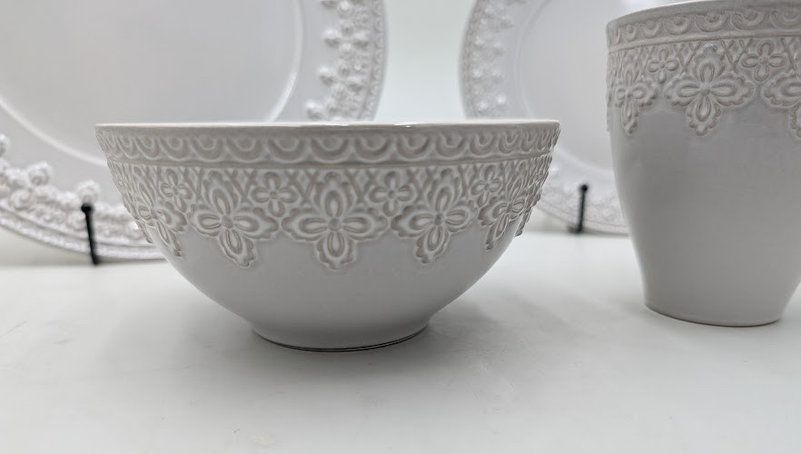 Lenox Grey Chelse Muse Fleur 4Pc Place Setting