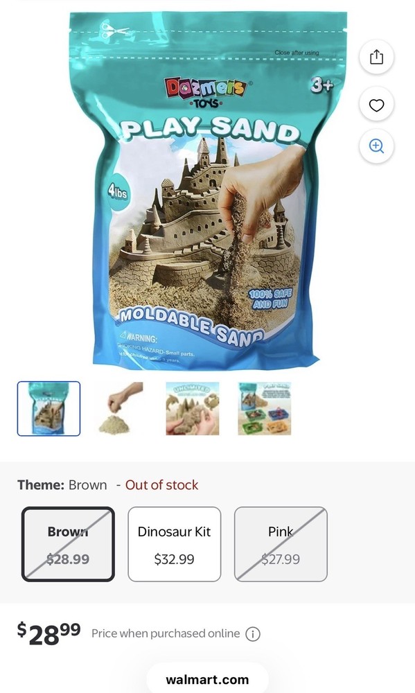 Dazmers Moldable Play Sand 4lbs