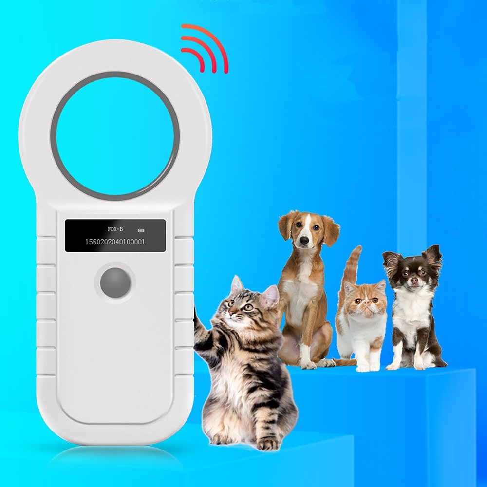 OLED Display FDX-B EMID Animal Microchip Identification Dog Cat Tag ID Reader