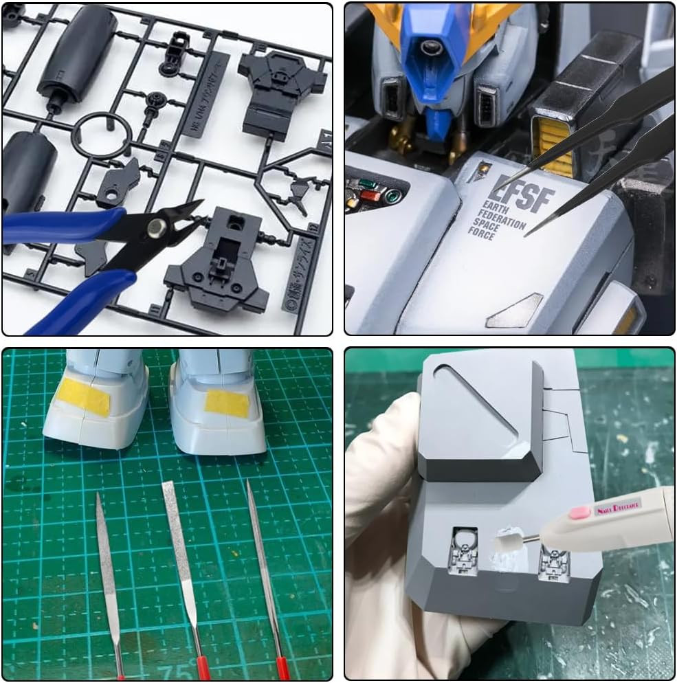24PCS Modeler Basic Tools Craft Set Gundam Model Tools Kit with Plastic Box for
