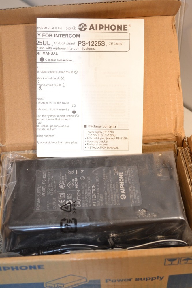 AIPHONE PS-1225UL Power Supply PS-1225