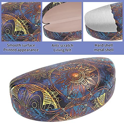 Oversized Hard Shell Sunglasses Case, Protective Holder for Extra Blue Compass