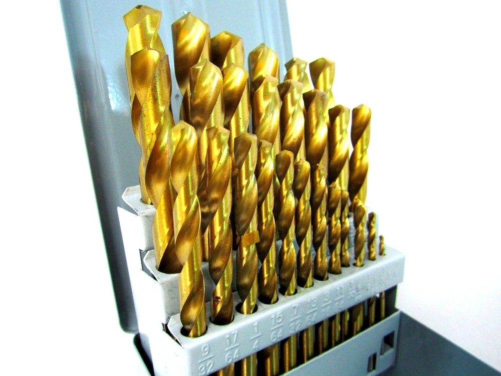 29Pc HSS Tin Coated Drill Bit Set 135 Degree Split Point