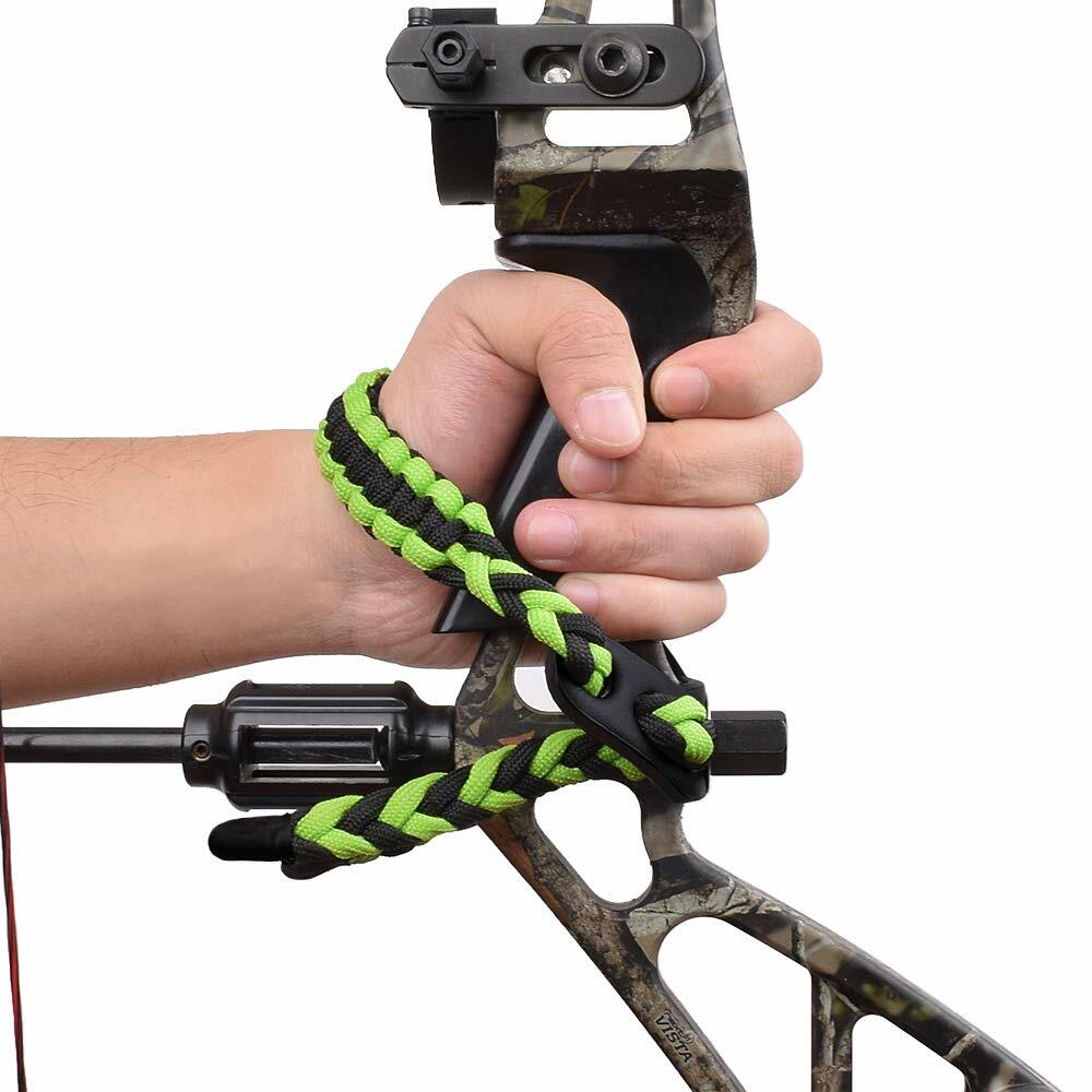 Archery Compound Bow Wrist Sling Strap Braided Compound Bow Adjustable Paracord