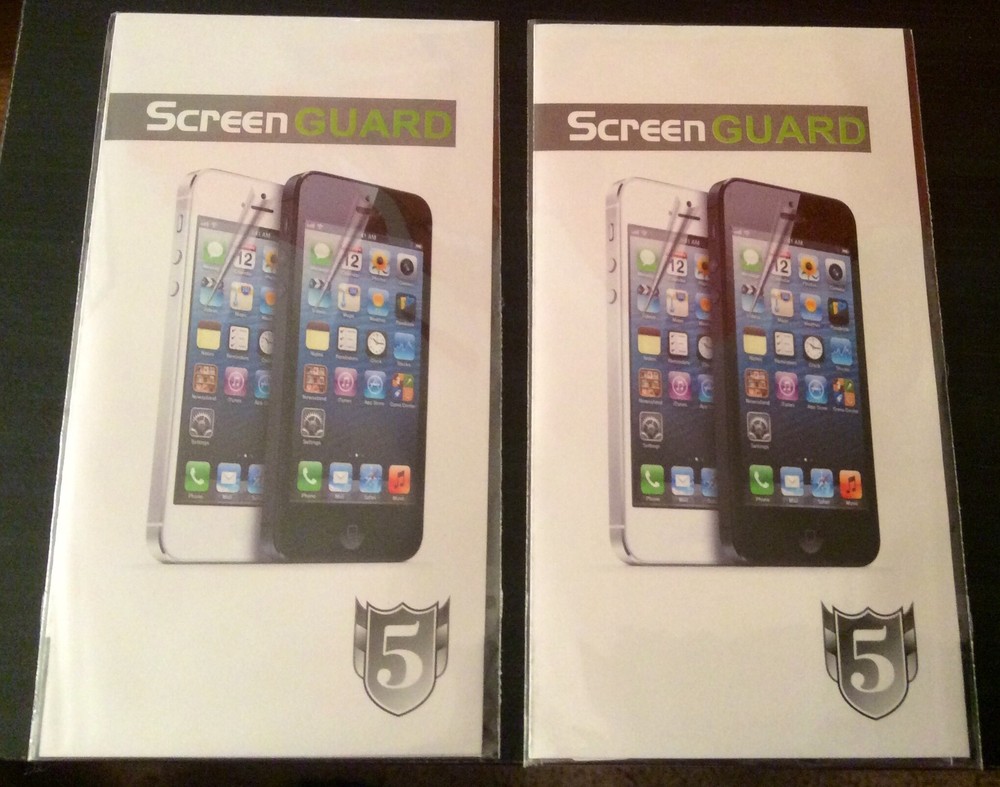 BRAND NEW SCREEN PROTECTOR FOR IPHONE 5, 5S, 5C... 2 PAIR TOTAL