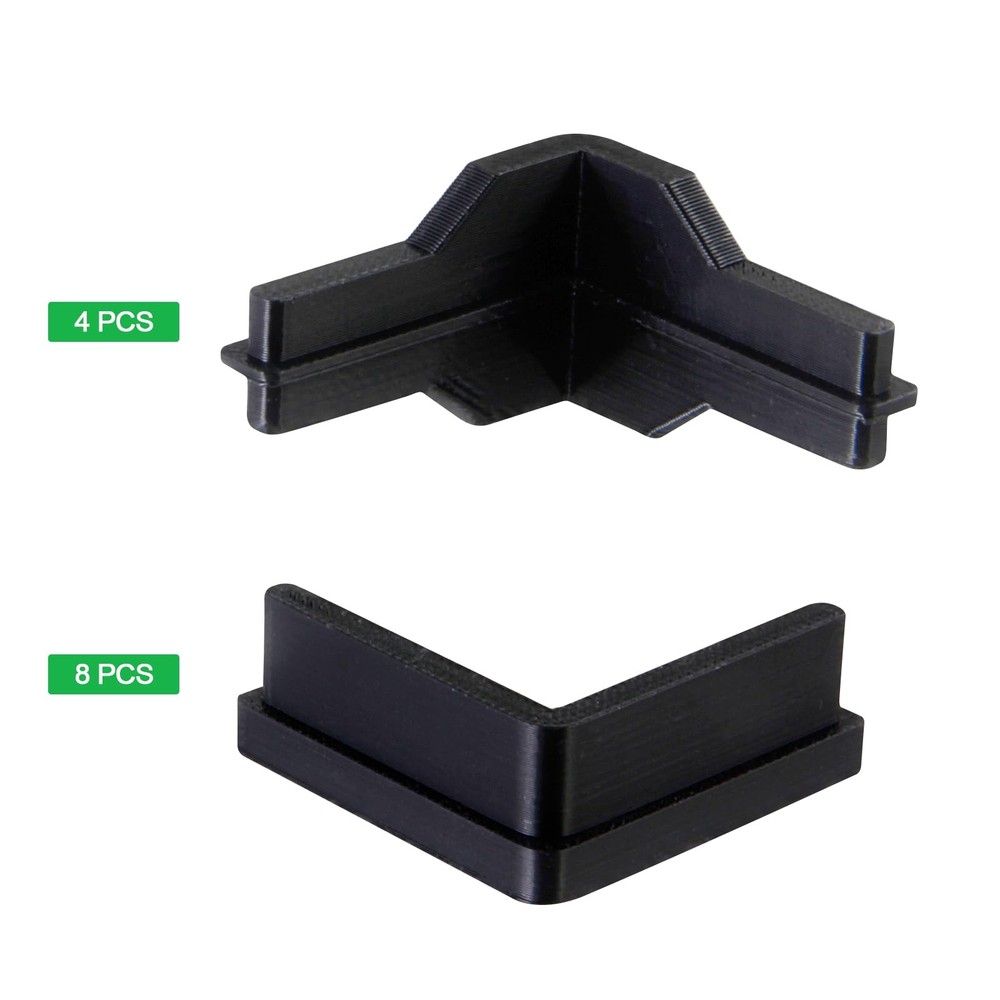 Post Insert Corner Connector, Feet, and Caps Compatible Shelving - Durable, E...