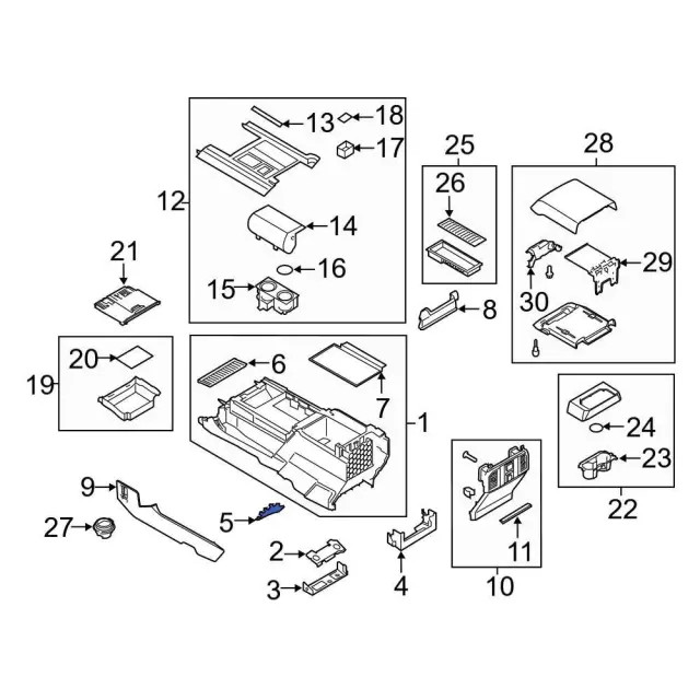 Genuine Ford Floor Console Plug FL3Z15672A40BB