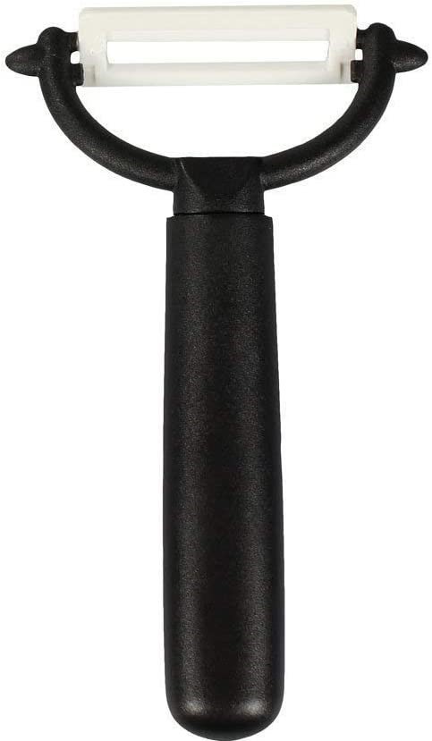 Ceramic Peeler -2–TECH  Long blade, Black with Rotating Blade