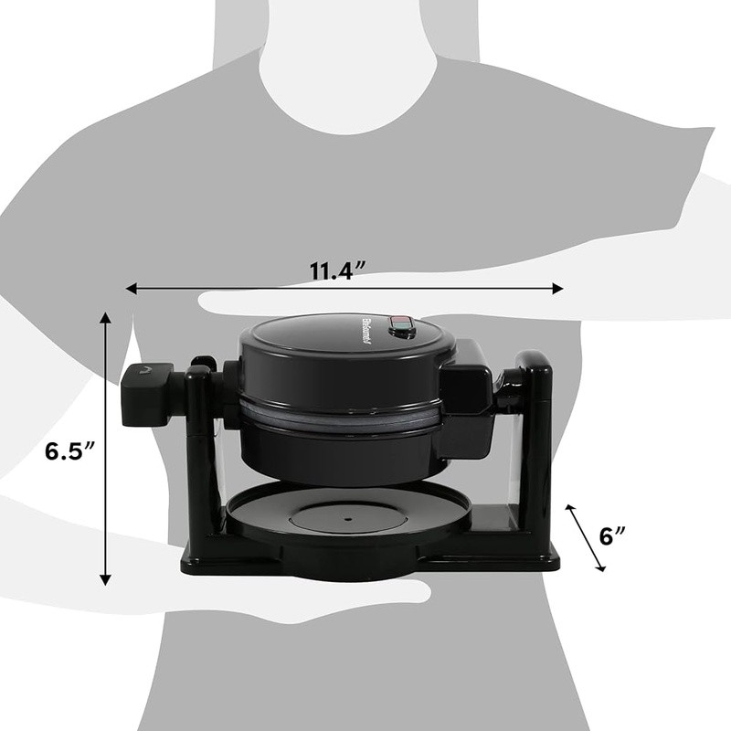 Nonstick Waffle Maker 5 Inch Cooking Plates Compact Easy Cleanup Quick Cooking