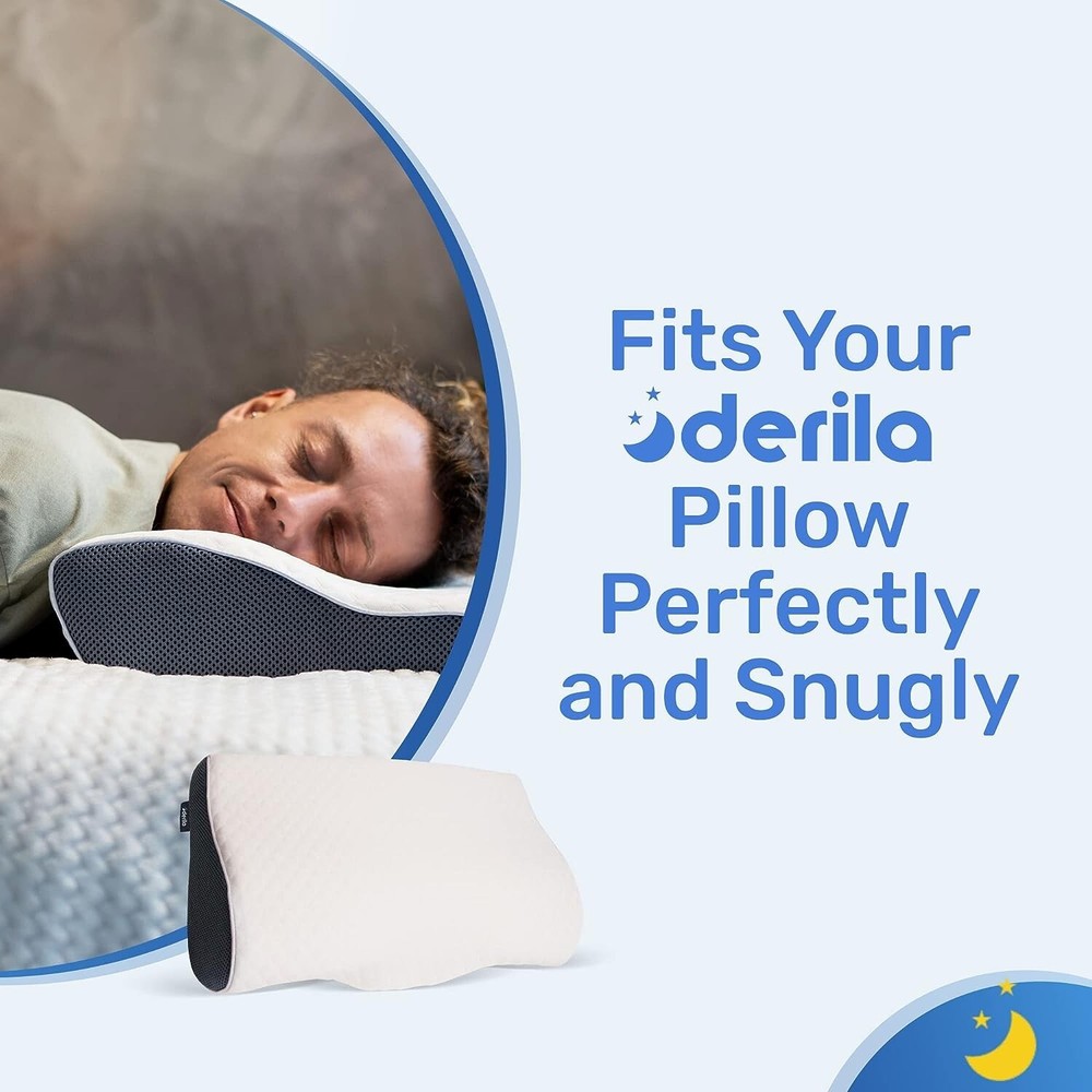 Derila® Pillowcase from Premium Materials to Keep the Pillow White & Clean