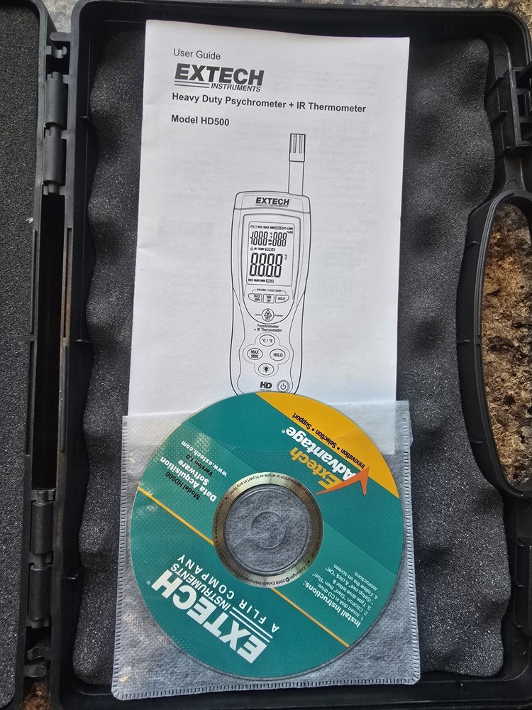 EXTECH HD500 Psychrometer with IR Thermometer