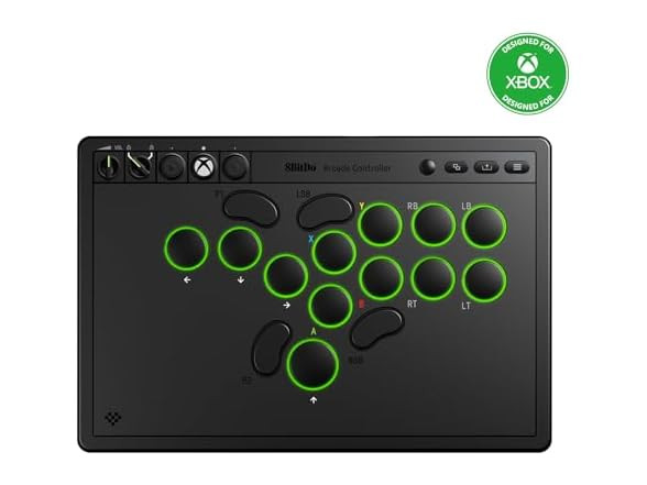 8BitDo All-Button Arcade Controller for Xbox Series X|S, Xbox One & PC Black