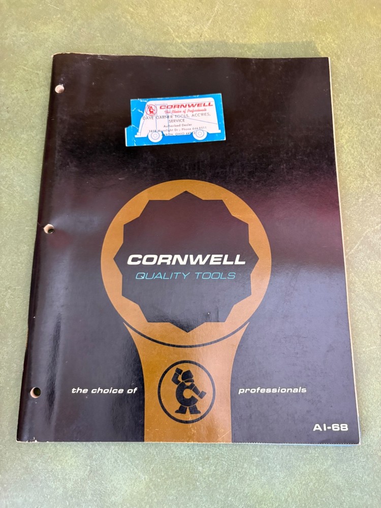 Original 1967 Cornwell Tools Catalog AI-68