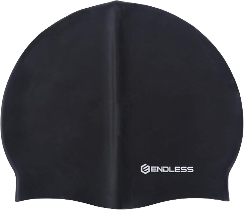 Endless EL1019 Classic Comfortable Plain Silicon Swimming Cap | Black