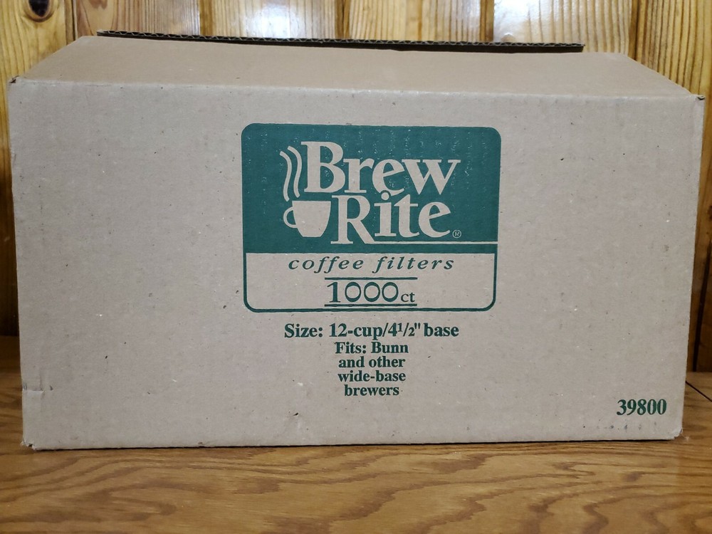 Brew Rite Bunn-Sized Coffee Filter, 1000 Count, Fits 12-Cup wide-based Brewers