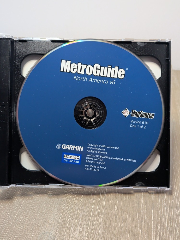 Garmin GPS Update 2 disc DVD Metro Guide North America Mapping Software
