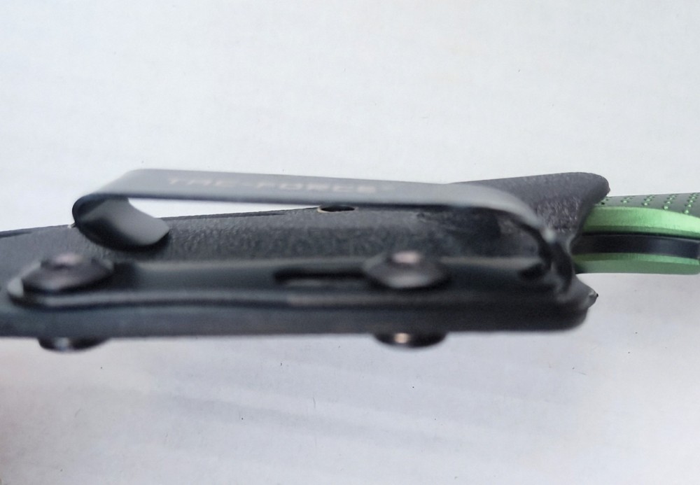 7" Tac Force EDC Fixed Blade Knife Kydex Sheath Horizontal Carry Green Handle