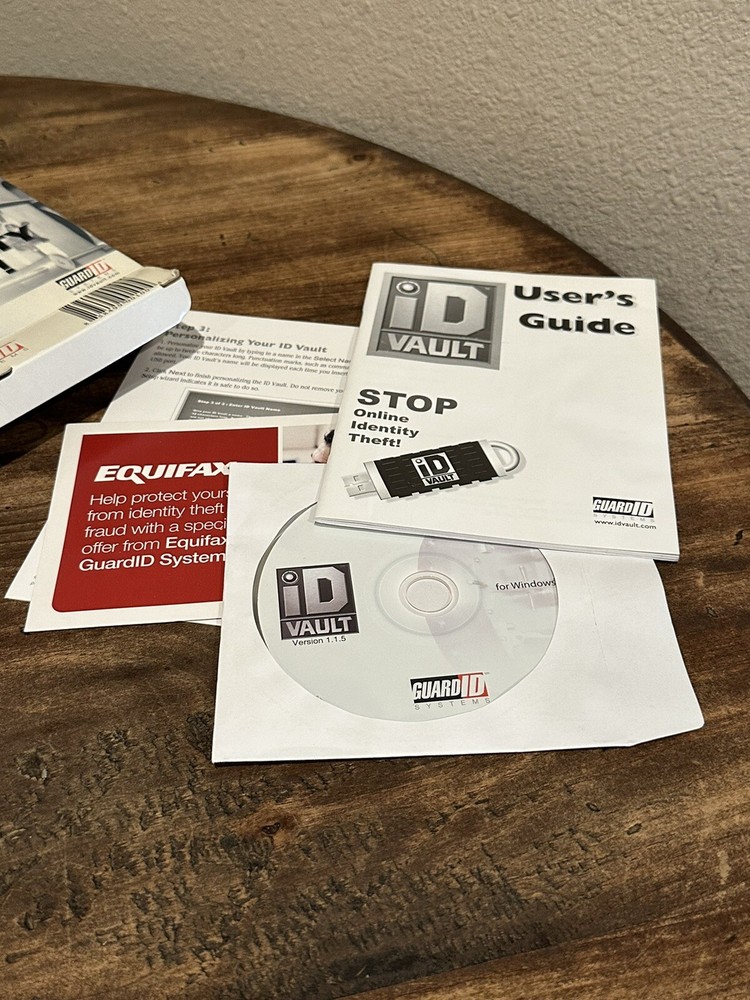ID Vault Stop Online Identity Theft Guard ID Systems USB Kit