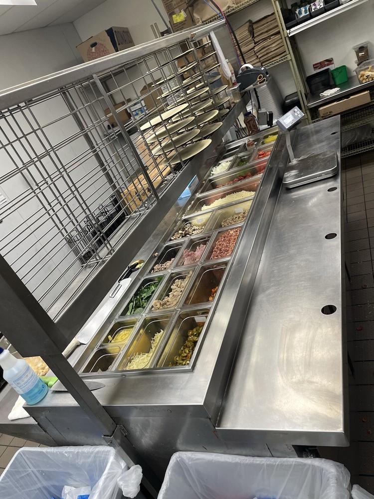 Middleby Marshall PS570G Triple Stack Pizza Oven Conveyor And Make Table