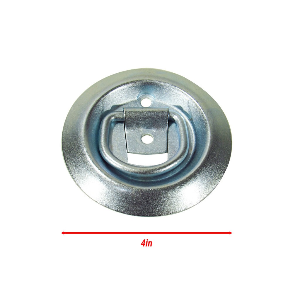 Pit Posse Cargo Recessed Flush Pan D Ring 4” Anchor for Tie Down Strap Loop