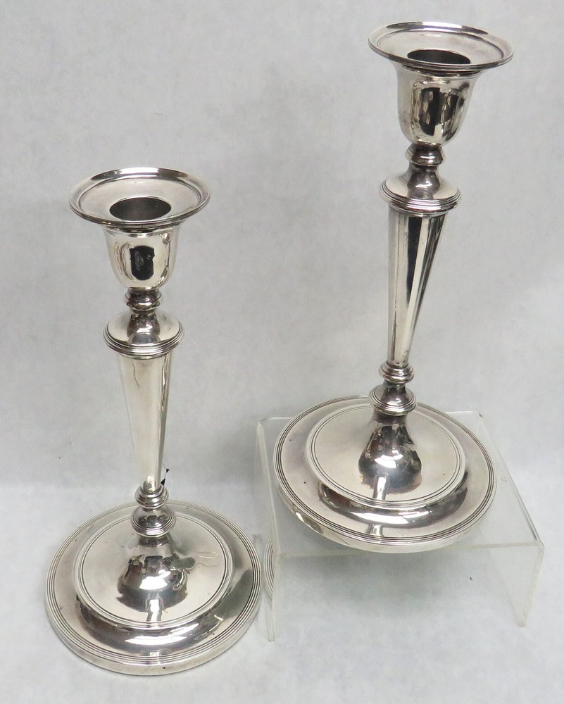 CLASSIC 1902 SHEFFIELD STERLING SILVER 9" CANDLESTICKS