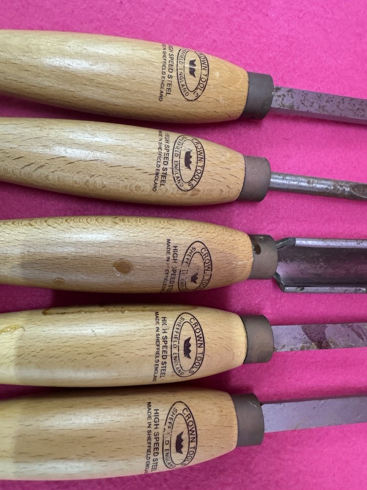 Crown Handmade 5 Piece Full Size Woodturning Set.