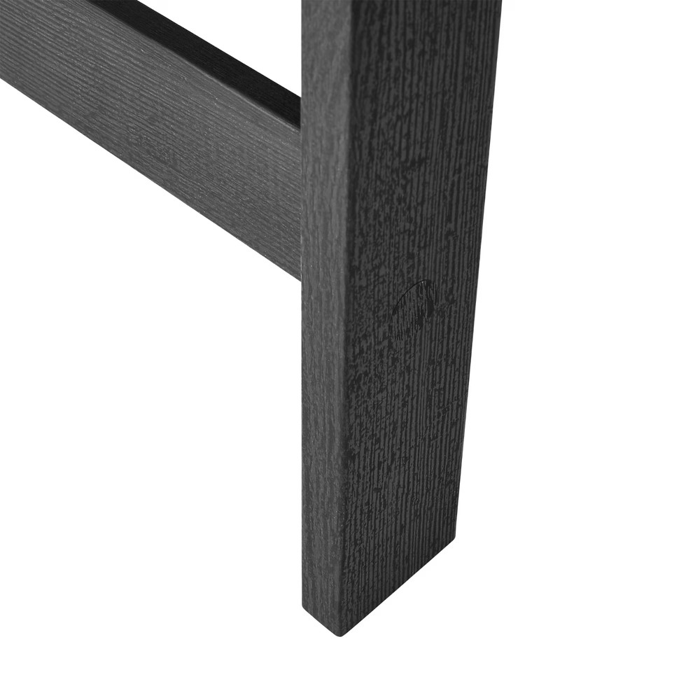 Small Square Wood Side Table, Black Finish